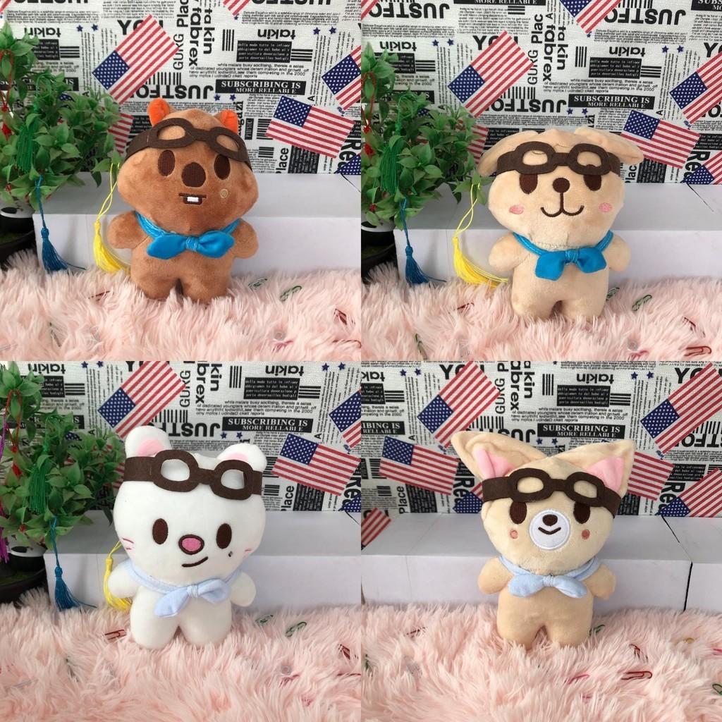 Skzoo Leeknow Hyunjin Cartoon Plüschtier für Kinder Kristall Ultraweich Kaninchen Design Anpassbares Bild 20cm Höhe