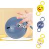 New Cute Whistle Ball Colorful Light Up Spinning Toy For Kids Eye Coordination Fun