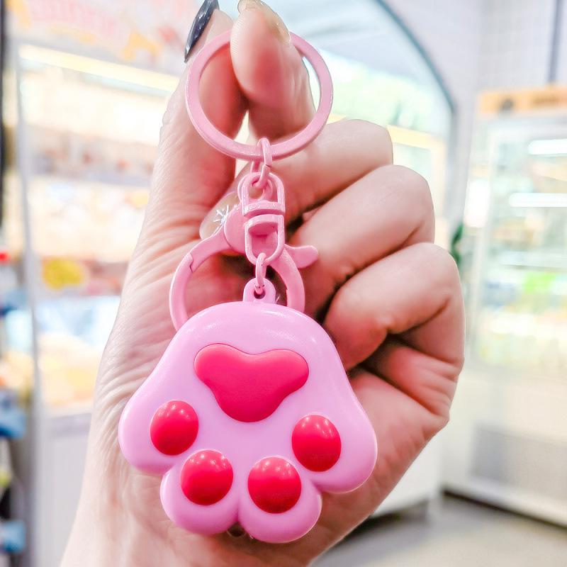 Luminous Sounding Cat Paw Keychain Bell Doll Ornament
