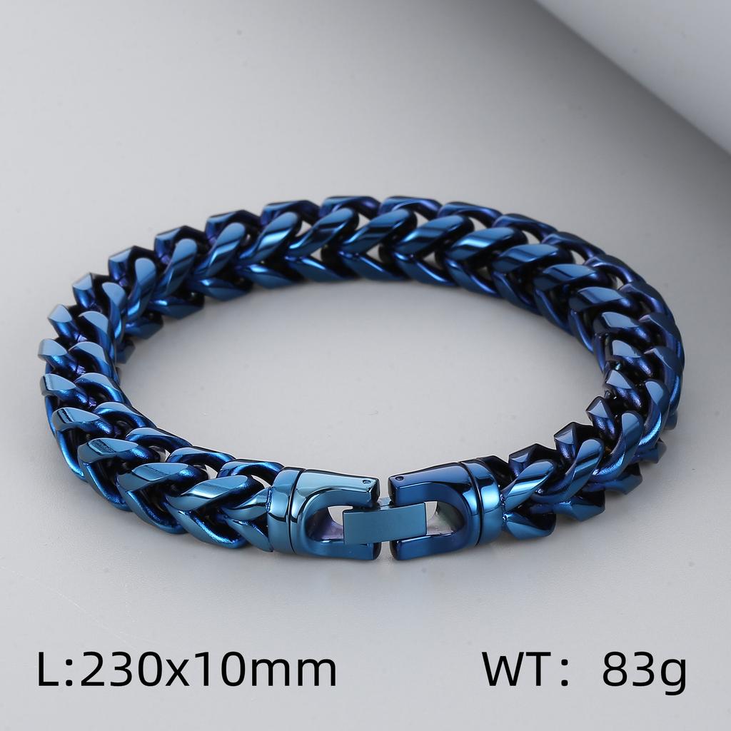 8/10mm Width Stainless Steel Keel Bracelet Plated Gold Keel Chain Bracelet Fashion Jewelry For Men Wedding Birthday Party Gift