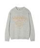 WACKY WILLY Big Lily Graphic Pullover Knit Grey