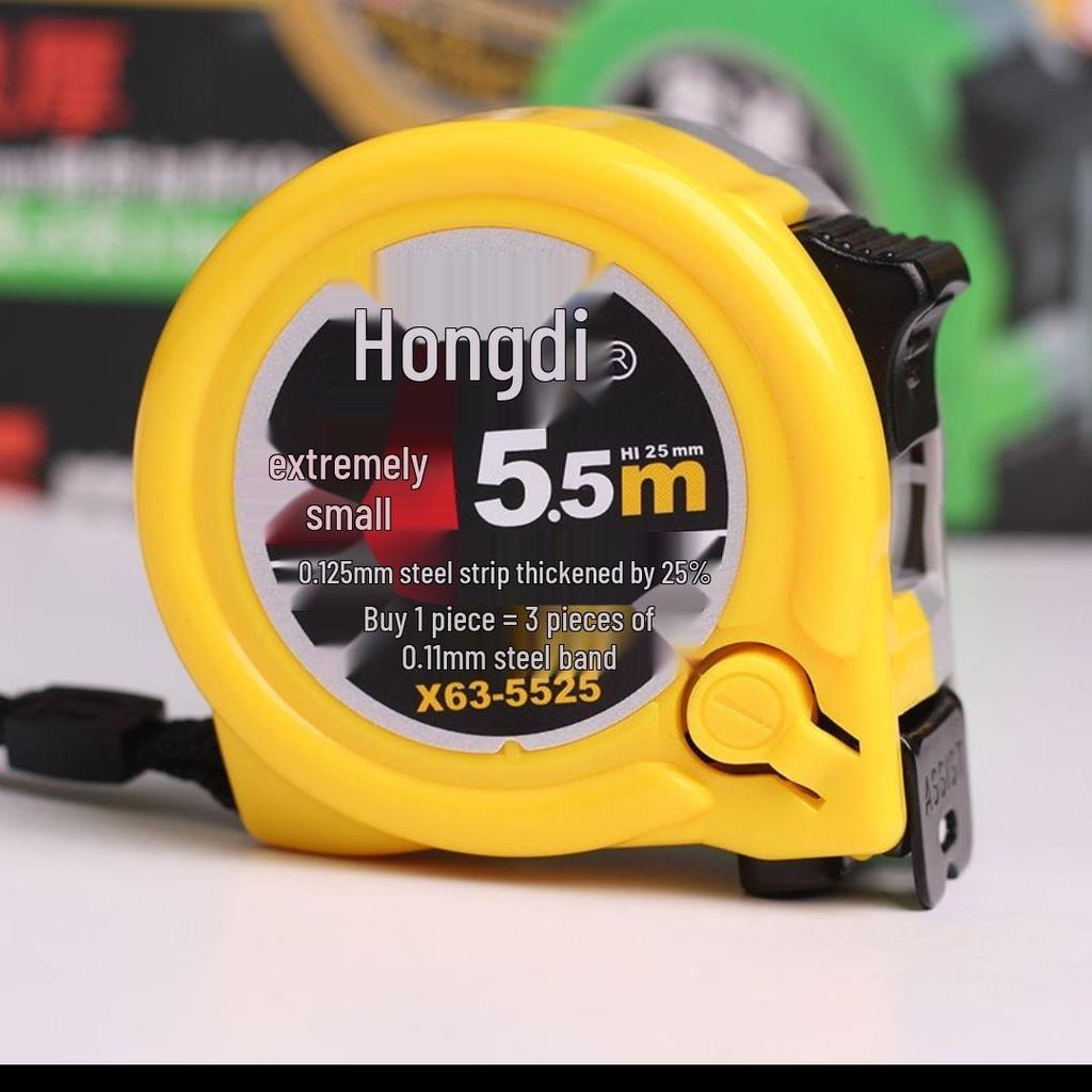 Hongdi Waterproof Nylon Tape Measure, 5m/7.5m, Precision Ruler for Home & Woodworking, Compact & Durable