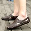 Summer New Men's Casual Hollow Breathable Doudou Shoes Comfortable, Light and Non-slip Hand-sewn Bag Head Sandals