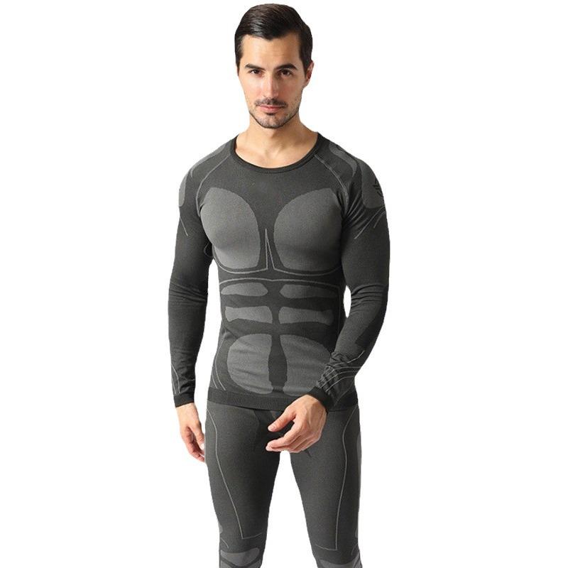 Men's Slim-Fit Warm Cycling & Running Fitness Set for Autumn/Winter