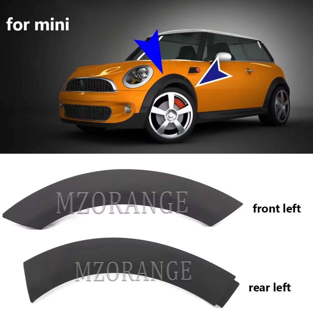 

4pcs Front Wheel Arch Trim Fender Trim Rubber for Mini Cooper 2002-2008 for BMW MINI COVER Left Right 51131505864 51131505865 left front rear