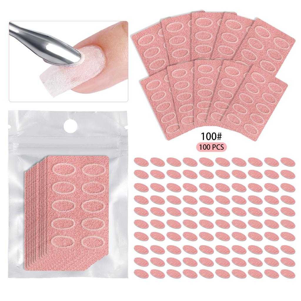 5/10Sheet Nail Cuticle Pusher Self-adhesive Sand 100#180#240# Flake File Trimming Nails Pre Polishing Sandpaper Set ManicureTool