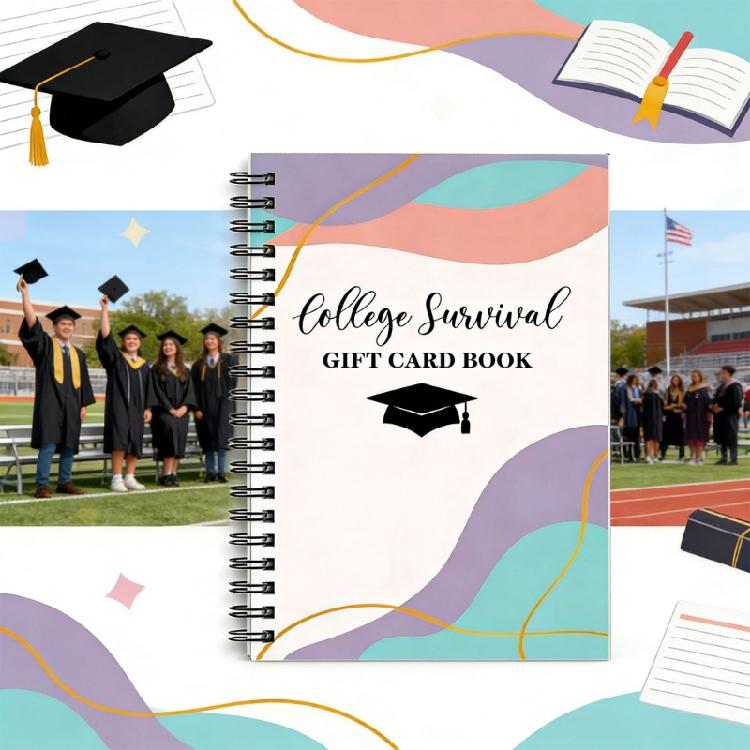 Portable Paper Card Collection Album With Multiple Slots 13x18cm Twin Coil Binding Card Holder For Graduates Students