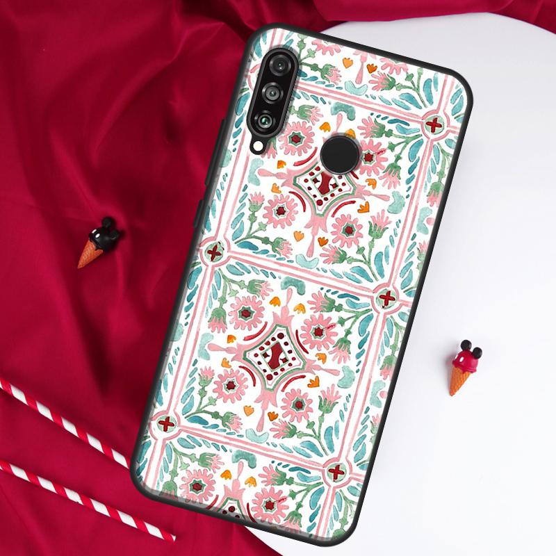 Moroccan Pattern For Huawei Nova 10 SE 9 5T 12s 12i 11i Y91 Y90 Y60 Y70 Y72 Y61 P20 P30 P40 Lite P60 Pro Case