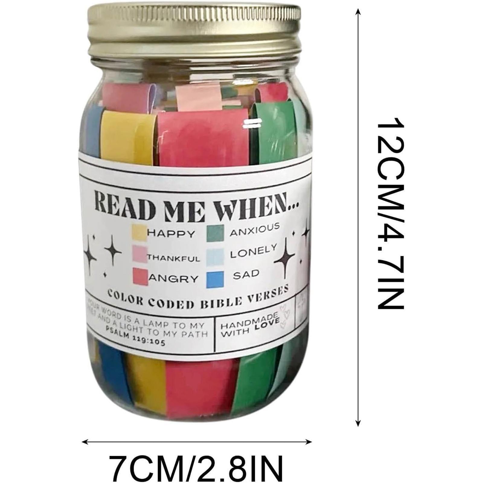 

Вірші з Біблії 2024 року в скляній банці забезпечують емоційну підтримку Прозора скляна банка Гарні християнські подарунки для жінок і чоловіків plastic