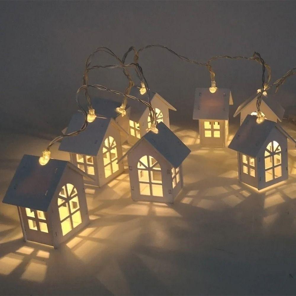 10 LED Lights Christmas LED String Lamp Waterproof Wood House LED String Garden Party