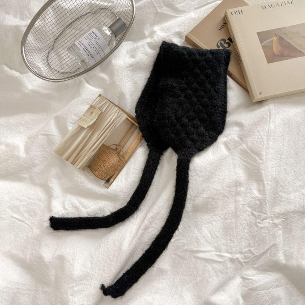 Thickening Knitted Earmuffs Windproof Ear Protection Strap Trendy Wool Strappy Ear Muff  Girls