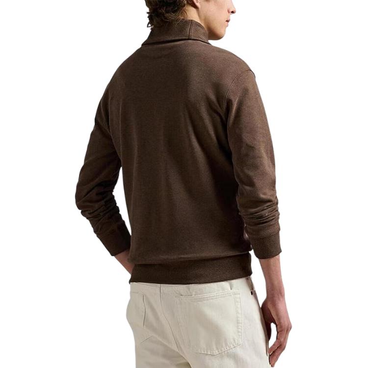 Polo Ralph Lauren Plain Knit Shawl Collar Pullover Long Sleeve Sweatshirt Men Sweatshirt 710877989-006