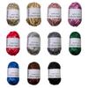 3 Rolls Metallic Braiding Cord Polyester Knitting Thread 32.8Yard Each For Handmade Bag Garment Decoration Gift Wrapping