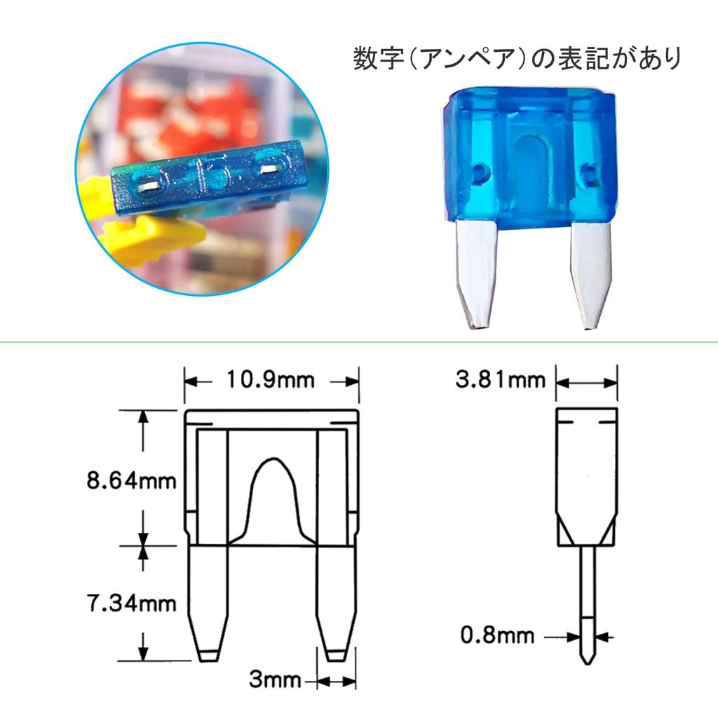 DanYun 110pcs Mini Flat Fuse Small Fuse Car Fuse 2A 3A 5A 7.5A