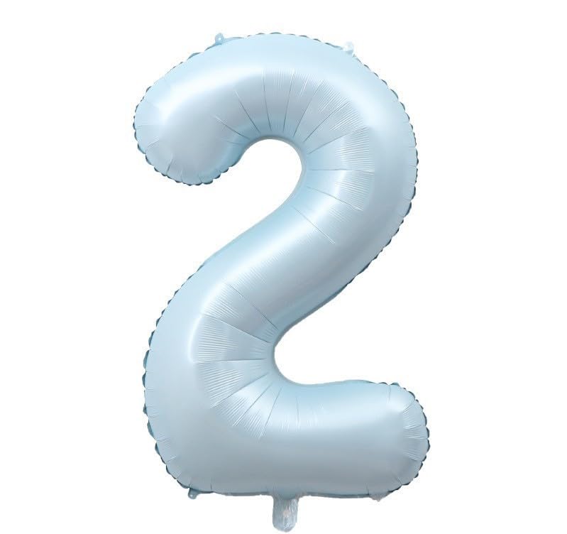 

Number Balloon 32 Inches 70cm Pastel Pink and Blue Water Balloon Birthday Party Centerpiece Anniversary Decoration for Home Studio Girls Boys Light