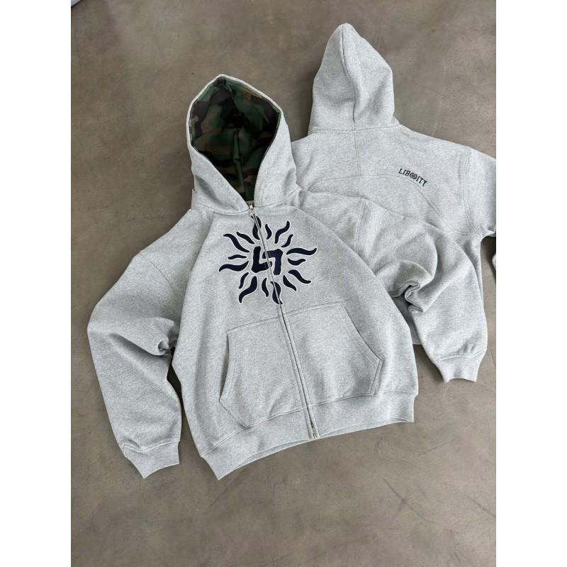 Y2K Herbst Winter Unisex Locker Geschnitten Kapuzenpullover Bedruckt Streetwear Jugendliche