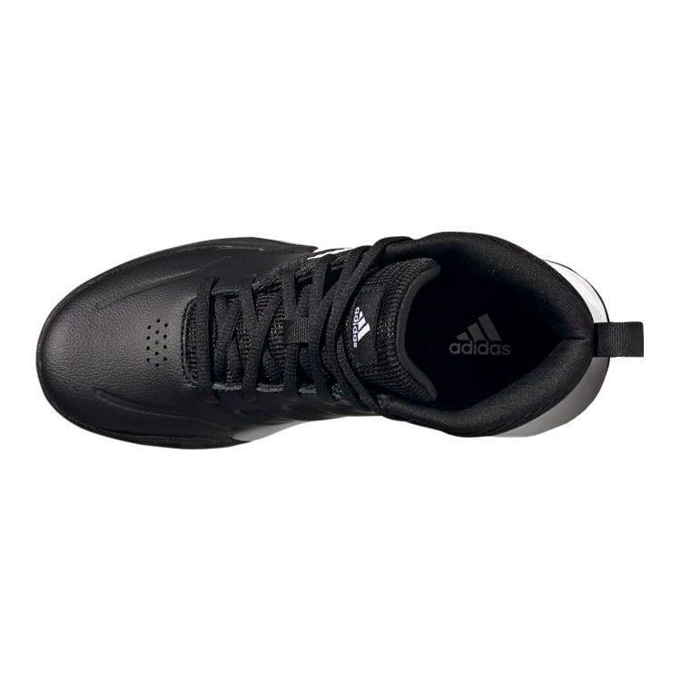 Adidas OwnTheGame K Wide J Mid top Basketball Shoes Black Kids' FV9451