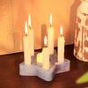 3D porézní svícen Silikonová forma Hvězda/srdce/květina Stojan na svíčku Formy Sádrový svícen Forma Domácí dekorace