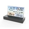 Drahtlose Wetterstationsuhr, digitales Thermometer-Hygrometer mit Wettervorhersage und Mondphasen-LED-Thermometer-Hygrometer