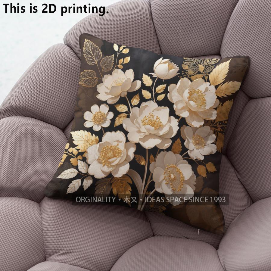 Vintage Floral Print Throw Pillow Covers Pattern Cushion Cover Suitable For Sofa Bedroom Car Pillow Cover