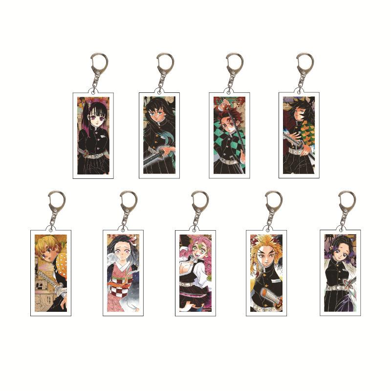 Demon Slayer Kimetsu No Yaiba Infinity Castle Acrylic Keychain Jewelry Tokitou Muichirou Iguro Obanai Action Model Model Toys