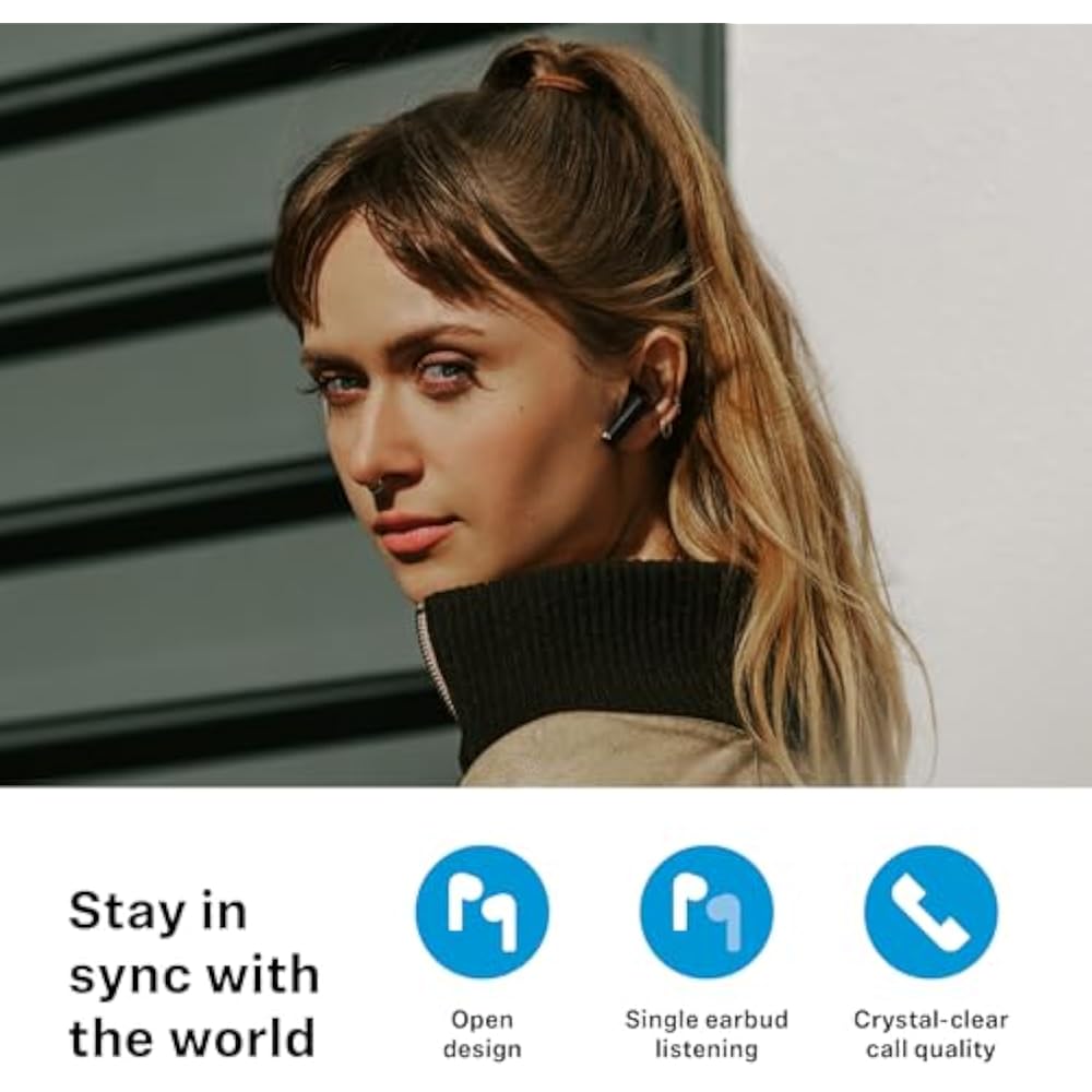 Sennheiser (Sennheiser) Wireless Earphones, ACCENTUM Open, Black, High Quality Sound, Open Ear, 2...