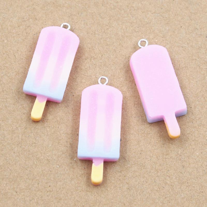 10Pcs Charms Summer Ice Cream Popsicle Ice Icicle Lolly Pendant Craft Making Findings Handmade Jewelry Diy For Earrings Necklace