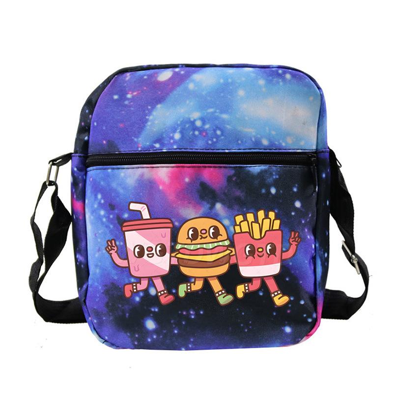 New student fashion shoulder bag personalized printing children's portable multifunctional messenger bag