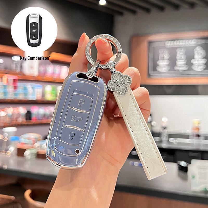 Compatible with Geely Panda Mini, Mini Boyue, Vision X3, Emgrand GS, Borui, Premium Key Case.