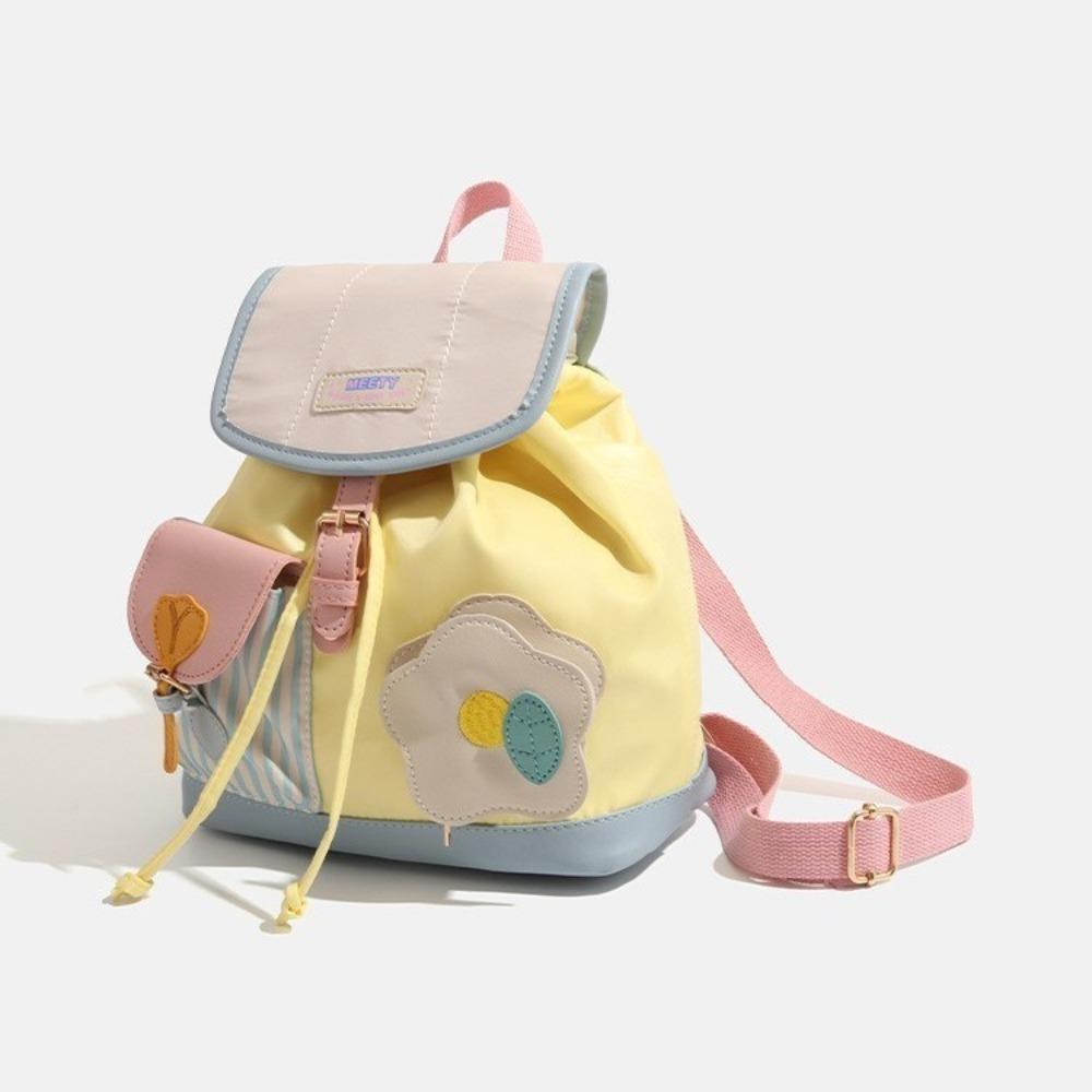 Mini backpack summer new schoolgirl cute dopamine small schoolbag contrasting nylon backpack women's bag