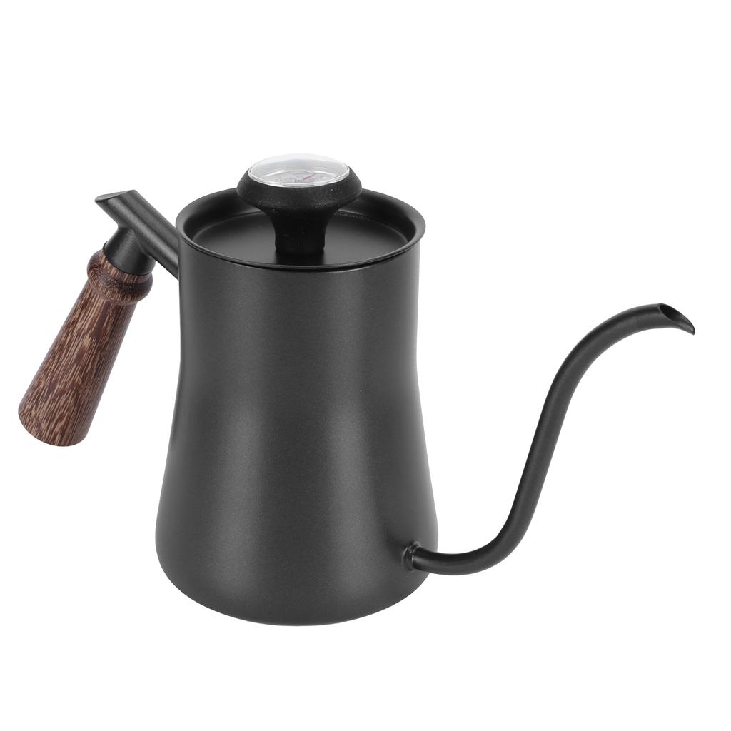 650ml Hanging Ear Hand Coffee Pot Stainless Steel Drip Type Coffeeware Tool with Thermometer