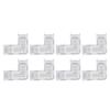 8Pcs 2 Pin 5mm COB LED Strip Light Connectors L Shaped Transparent Gapless Connectors Solderless