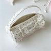 Korean Fashion Dot Pattern Fabric Pencil Bag Portable Multi-functional Stationery Pouch for Students Office Workers