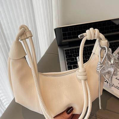 Nischentextur Achseltasche Damen Tasche einfach lässig Mode Schulter Umhängetasche Croissant Tasche