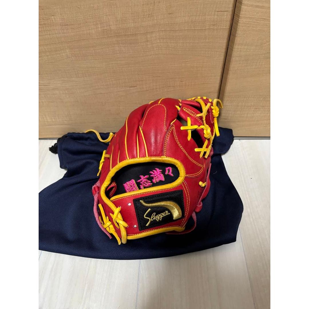Used Kubota Slugger Softball Gloves Red Yellow Full Order