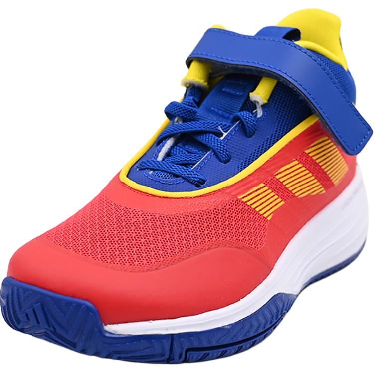 Adidas OwnTheGame Abrasion Resistant Mid Top Children's Basketball Shoes Red/Blue/Yellow Kids' Sneakers JR6000
