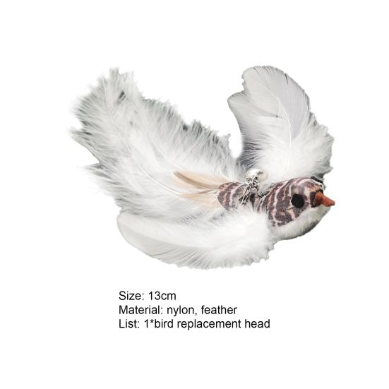Cat Feather Toy Simulation Bird Stress Relief Portable Cat Feather Chasing Toy Refills