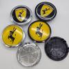 New 75mm 65mm Wheel Center Caps Hub Modification Car Rims Cover For Funny Spoof Prank Donkey Emblem Logo Styling Accessories