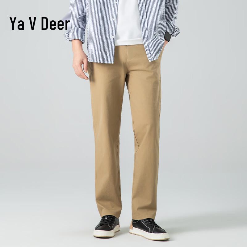 Men s Straight Leg Pure Cotton Casual Pants 34