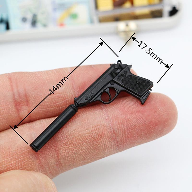 Miniaturní jídlo Hračka Model Scéna Domeček pro panenky Příslušenství Mini hračka zbraň Ornament Střelba
