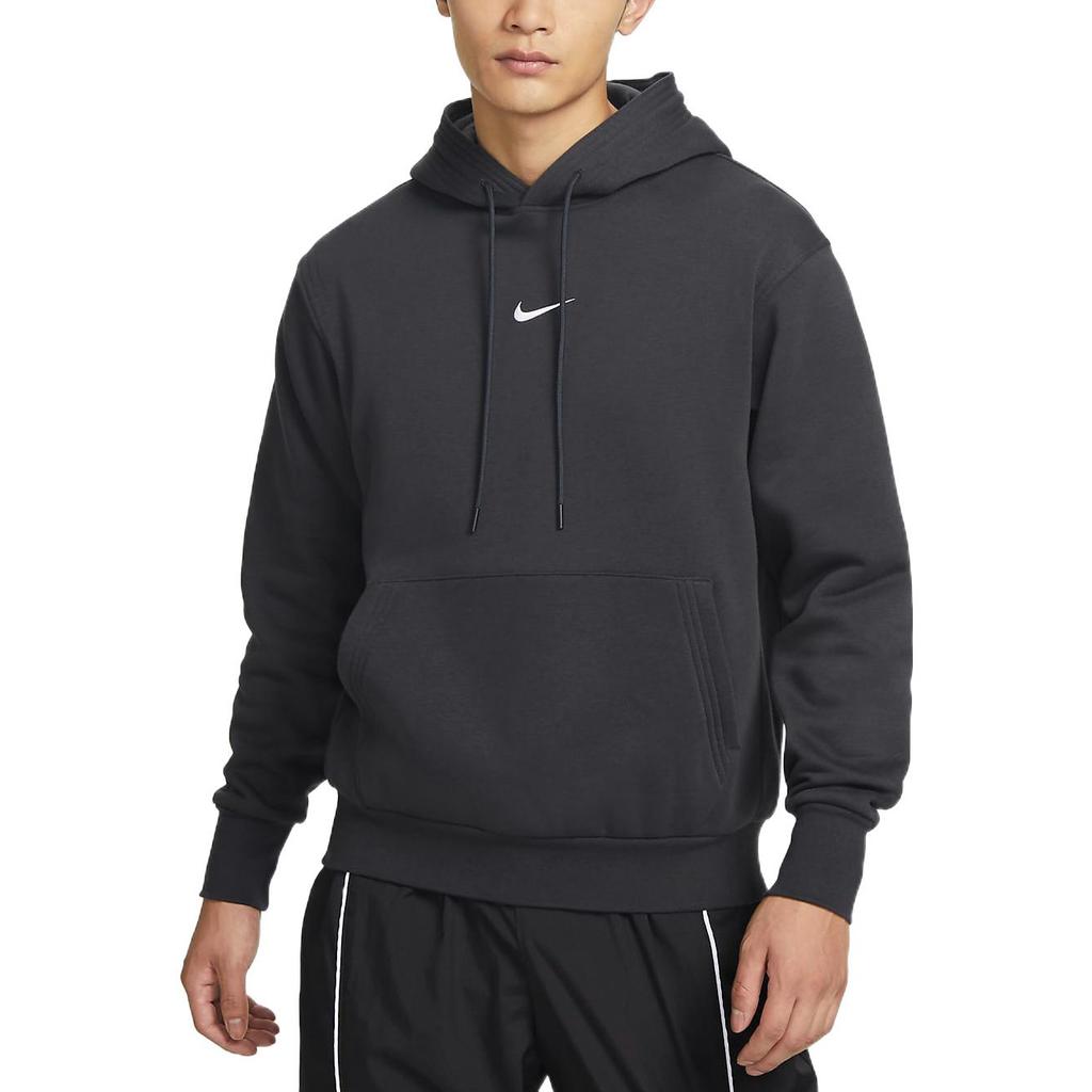 Nike Felpa con Cappuccio Stampa Logo Alfabeto Manica Lunga Felpa Uomo Top Nera FB7661-045