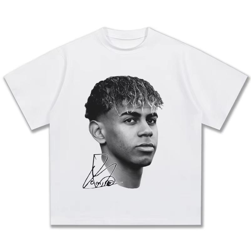 American Hip Hop 2026 New Yamal American Retro Cotton Crew Neck T-Shirt Men's and Women's Retro Vintage Top  Streetwear