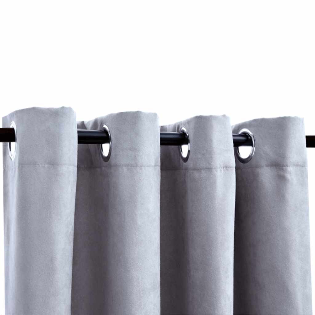 Vidaxl Blackout Curtains with Metal Eyelets, 2 Pcs, Gray