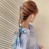 Fashion Women Letter Hair Ribbons French Elegant Long Headband Bag Strap Accessories Girls Bow Knot Long Hair Scarf HairBands