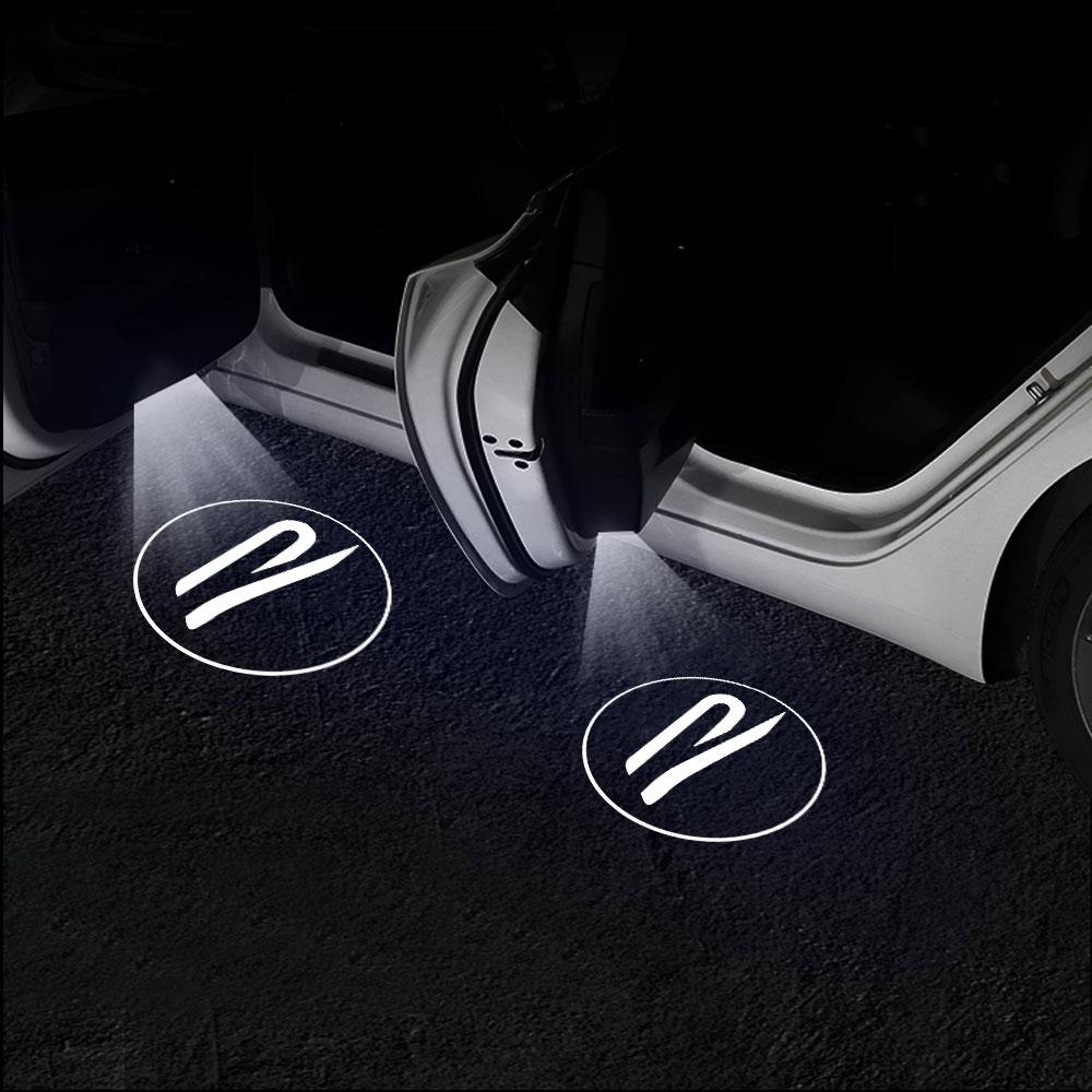 2026 Hot For VW VOLKSWAGEN 1/2PCS Car Door Welcome Light Projector Lamp For Volkswagen VW Rline Beetle Touareg Tiguan Touran CC 