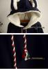 2019 Winter College Style Cute Patchwork Rabbit Ear Hooded Fleece-Lined Cape Coat