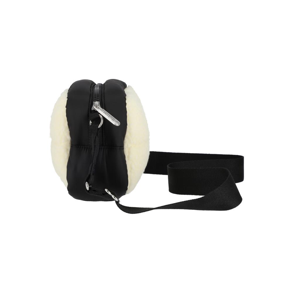 Lesportsac Cream Vegan Sherpa Puppy Cube Crossbody [3976.E979]