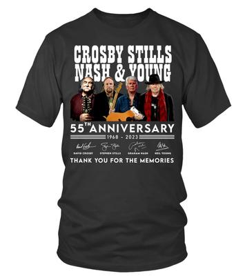 Crosby Stills Nash Young ANNIVERSARY T-shirt Unisex Tee All Sizes 1F1920 Unisex T-Shirt