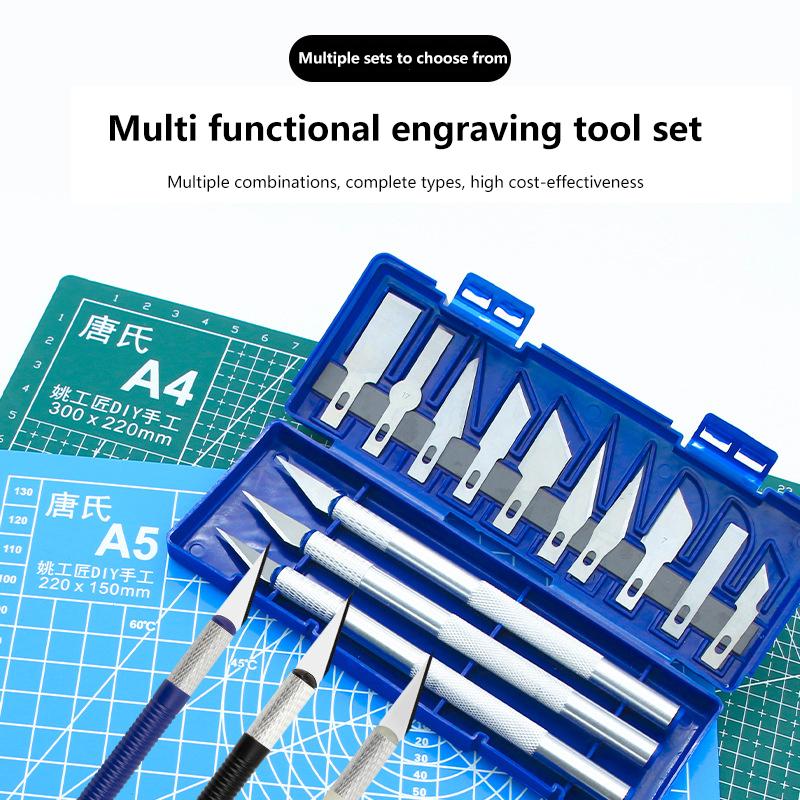 13Pcs Metal Art Knife Aluminum Alloy Carving Knife Tool Set - Perfect For Paper-Cut, Handcraft & Model Making