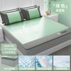 Washable Antibacterial Ice Silk Cooling Mat Set, Fitted/Flat Sheet, 2 Sizes for Summer Bedroom & Dorm Hygienic Bedding